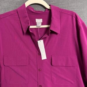 NEW Chicos Top 4 XXL 20/22 Hillcrest  Easy Shirt Silky Soft Button Career Tunic